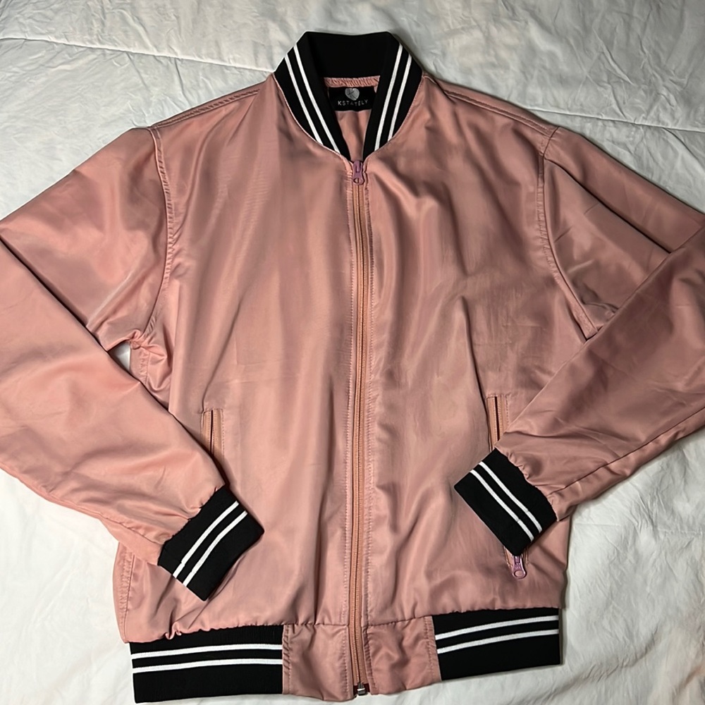 Kstately Pink Unisex Bomber Jacket - size XS - Excellent Condition!